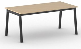 Rokovací kancelársky stôl PRIMO BASIC, 180x90 cm, čierna podnož, buk