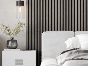 Mexen Lam-F, akustické stenové lamely 275 × 30 cm, plstený podklad 8 mm, technická dyha, dub striebristý, S105-275307-3015-007