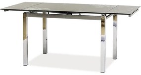 Rozkladací jedálenský stôl 110-170 cm Gerardo (sivá + chrómová) (pre 4 až 6 osôb). Akcia -13%. Vlastná spoľahlivá doprava až k Vám domov. 1050185
