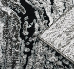 Koberec Miami Plus 0303 sivý – obdĺžnikový vzorovaný koberec Rozmer: 60x100 cm