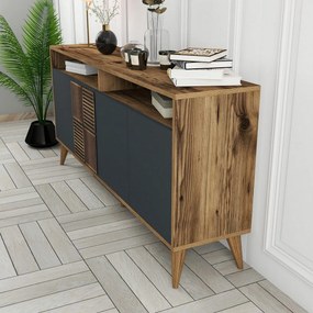 Skrinka Milan Walnut and Anthracite