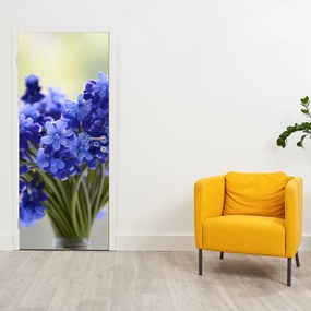 Fototapeta na dvere - Kytica modrých kvetov (95x205cm)