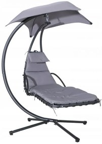 MODERNHOME Závesné hojdacie lehátko GoodHome šedé