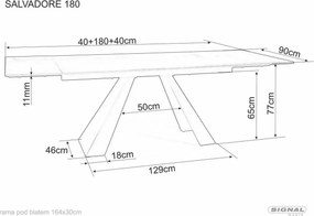 SI Keramický stôl Salvadore v antracitovej farbe