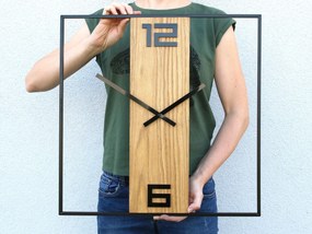 Nástěnné hodiny Arabic Ramka 50 cm hnědé/černé