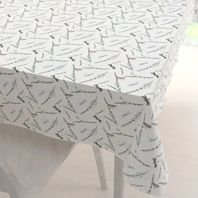 Biante Bavlnený obdĺžnikový obrus Sandra SA-560 Vážky a levandule na bielom 140x220 cm