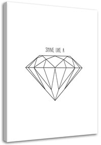Gario Obraz na plátne Nakreslený diamant Rozmery: 40 x 60 cm