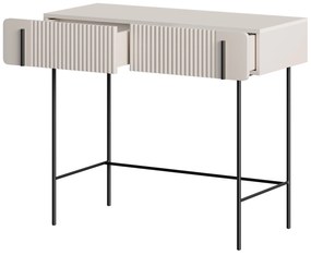 Toaletný stolík Malmi 100 cm - kašmírová / čierna