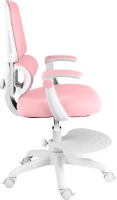 Detská otočná stolička Neoseat JUNI 023 — látka, prateľný poťah, ružová