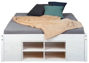 Inter Link Funkčná posteľ s 2 integrovanými nočnými stolíkmi (Till – biela, 160 x 200 cm)  (100180021)