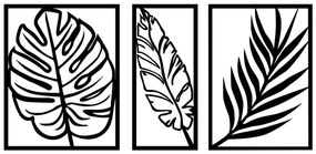 Kovová nástenná dekorácia 80x38 cm Leaf – Wallity
