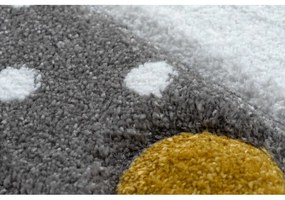 Dywany Łuszczów, Detský kusový koberec Petit Bunny grey kruh, 160x160 (priemer) kruh, šedá, detská izba