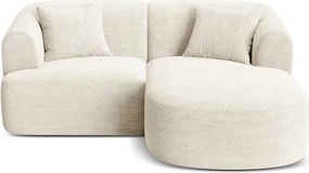 Béžová menčestrová rohová pohovka (pravý roh/s leňoškou) Campi – Cosmopolitan Design