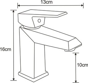 Mexen Zila, umývadlová batéria, čierna matná, 746800-70