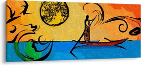 Obraz starovekej maľby (120x50 cm)