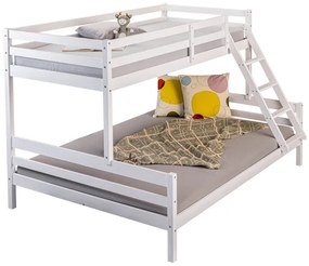Inter Link Detská poschodová posteľ Small Cloud/Sleepy Cloud, biely lak (poschodová posteľ, dvojitá, 90 x 200 cm + 140 x 200 cm)  (100374709)