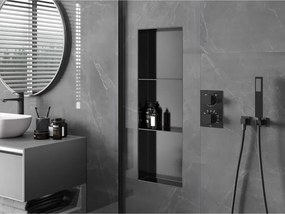 Mexen X-Wall-NR, polica na zapustenie bez príruby 90 x 30 cm, grafitová matná - 19E1903010S