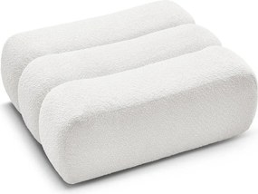 Biela podnožka z textílie buklé Azra – Bobochic Paris