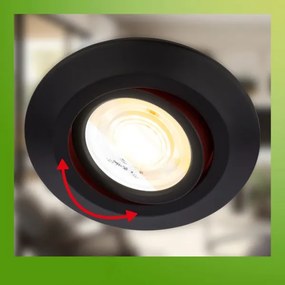 Briloner 7586035-SADA 3xLED Kúpeľňové podhľadové svietidlo KLIRA 1xLED/4,9W/230V IP23 čierna