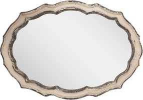 Šedobéžové antik nástenné zrkadlo s odrením Billy - 52*3*75 cm