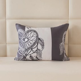 Obliečka na vankúš z mikrovlákna TIRSO 70x90 cm, sivo-biely