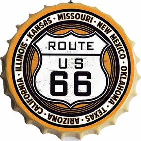 Ceduľa vrchnák Route Us 66
