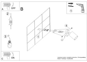 Sollux SL.1126 - Nástenné bodové svietidlo LEMMI 1xGU10/40W/230V čierna