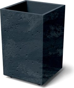 Plastový květináč SIERRAS SQUARE HIGH BETON EFFECT 38,5 cm antracitový