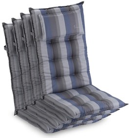 Sylt, čalúnená podložka, podložka na stoličku, podložka na vyššie polohovacie kreslo, vankúš, polyester, 50 × 120 × 9 cm, 4 x čalúnenie