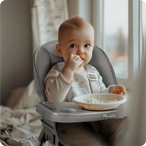 Detská jedálenská stolička Nukido Tilo sivá