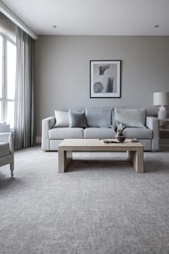 Associated Weavers, Metrážny koberec Batik 90, na mieru, šíře 4m, šedá, filc, obývacia izba