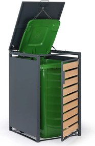 Prístrešok na popolnicu 240 l, 1160 x 695 x 800 mm, dekor dreva