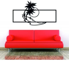 Moderný obraz na stenu palma z drevenej preglejky