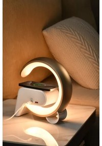 Immax 08986L-LED RGB Stmievateľná lampa s budíkom a Qi nabíjaním 30W/230V zlatá