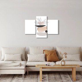 Obraz - Line art kvety N⁰1 (90x60 cm)