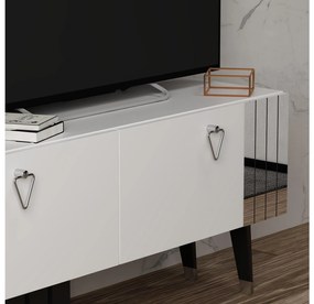 TV stolík/skrinka Nipuni (biela) . Vlastná spoľahlivá doprava až k Vám domov. 1095211