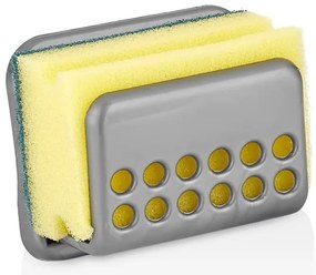 Orion Držiak na hubku do drezu, s hubkou, na prísavku, GABKE sivý