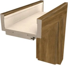 Obložková zárubňa Naturel 80 cm pre hrúbku steny 8-10,5 cm ľavá O1DPL80L