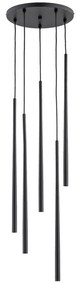Luster na lanku CARMEN 5xG9/40W/230V pr. 30 cm čierna