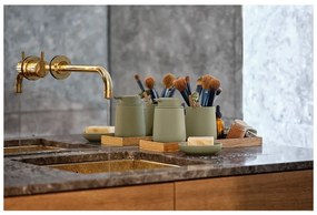 Zelený pohárik z kameniny na zubné kefky Zone Nova One