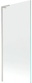 Mexen Next L, 1-krídlová vaňová zástena 80 x 150 cm, transparent, 6mm číre sklo, profil brúsená oceľ, 895-080-000-03-00-97
