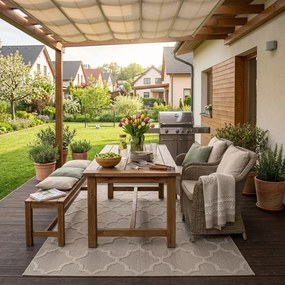 Ayyildiz, Kusový koberec Patara 4951 Beige – na von aj na doma, 240x340, béžová, chodba / predsieň