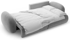 Tmavosivá zamatová rozkladacia/s úložným priestorom rohová pohovka Tonale – Cosmopolitan Design