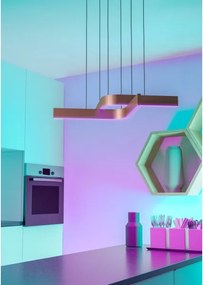Eglo 901864 - LED RGBW stmievateľný závesný luster na lanku FOLCINO-Z 2xLED/18W/230V medená/čierna