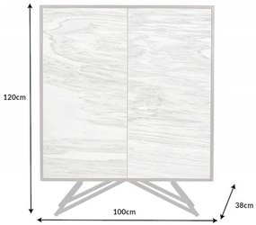 Komoda Mountain Soul 120cm prírodný kameň biela