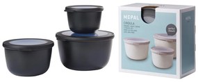 Potravinové škatuľky v súprave 3 ks Nordic black – Mepal