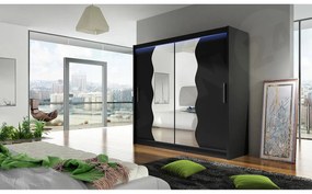 Skriňa London X, Farby: sonoma, Osvetlenie: osvetlenie LED RGB - farebné