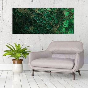 Obraz - Zelený mikroskopický záber (120x50 cm)
