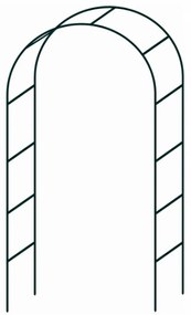 Záhradná kovová pergola - 240 cm | tmavozelená