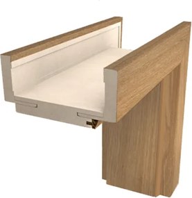 Obložková zárubňa Naturel 60 cm pre hrúbku steny 12-14 cm brest ľavá O3J60L